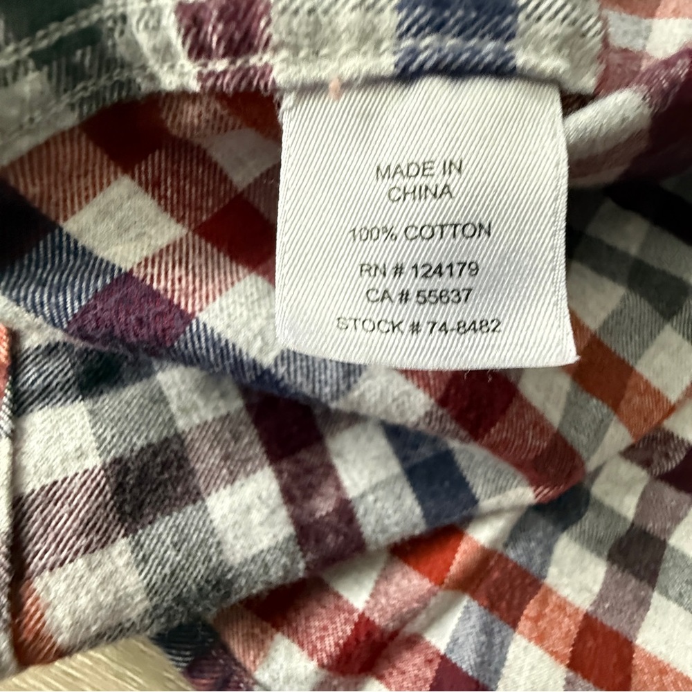 Johnston & Murphy Multicolor Check Patterned Flannel Shirt - XXL - Picture 6 of 8